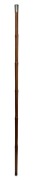 An antique walking stick with Chinese silver, handle, bamboo shaft and brass ferrule, 19th/20th century, 93cm high