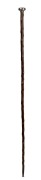 An antique walking stick with silver vinaigrette top inset with Wedgwood blue Jasper Ware medallion, on a blackthorn shaft with brass ferrule, 19th century, ​​​​​​​83cm high