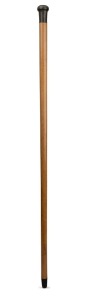 An antique walking stick with turned horn handle on a full Malacca shaft with matching horn ferrule, 19th century, 90cm high