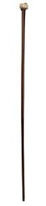 An antique walking stick with Japanese carved ivory fruit handle on a timber shaft with brass ferrule, 19th century, 95cm high