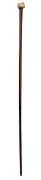 An antique walking stick with Japanese carved ivory fruit handle on a timber shaft with brass ferrule, 19th century, 95cm high
