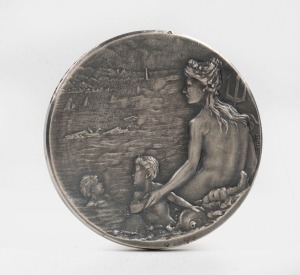 EDUCATION DEPARTMENT VICTORIA - Swimming and Life Saving Medal, 1933-34, silver 52mm, made by Stokes; awarded to GRAHAM KIRKWOOD.