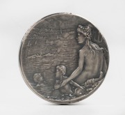 EDUCATION DEPARTMENT&nbsp;VICTORIA - Swimming and Life Saving Medal, 1933-34, silver 52mm, made by Stokes; awarded to GRAHAM KIRKWOOD.