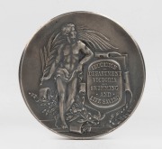 EDUCATION DEPARTMENT&nbsp;VICTORIA - Swimming and Life Saving Medal, 1933-34, silver 52mm, made by Stokes; awarded to GRAHAM KIRKWOOD. - 2