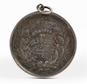 ALBURY INDUSTRIAL & JUVENILE EXHIBITION 1896 silver award medal by Stokes & Sons, 45mm, named verso to W.J. Burne&nbsp;for Ploughs, &c."; mounted for suspension. - 2