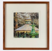 GRAHAM LUPP (1946 - ), The Bandstand,&nbsp;Machattie Park, coloured pencil on paper, signed lower left and titled verso, ​​​​​​​26 x 26cm, 49 x 47cm overall