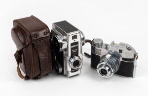 BENCINI: Two c. 1950s viewfinder cameras - one Comet III in matching leather case, together with one Comet S. (2 cameras)