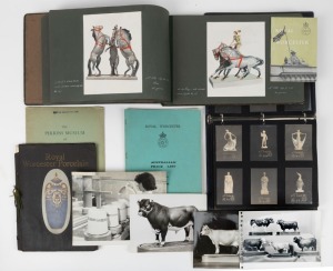 ROYAL WORCESTER: A substantial archive of documents, photographs, price lists, correspondence, a collector's handbook and catalogues, circa 1920s-70s, with rare production images, annotated images with details of colours, artists, etc. All contained in three albums and two archive boxes. (qty).
