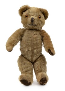 A vintage Australian teddy bear with clockwork growling mechanism (not working), mid 20th century, 41cm high