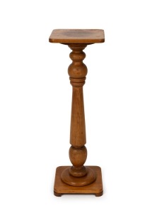 An antique blackwood pedestal with faded finish, Tasmanian origin, 19th/20th century, 96cm high, 30cm wide, 30cm deep