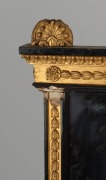 W. H. ROCKE & Co. of MELBOURNE antique overmantle mirror in ebonised and gilt frame with hand-painted crest, circa 1880, bearing oval retailer's plaque on reverse "W. H. Rocke & Co., Melbourne", 162cm high, 144cm wide - 4