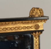 W. H. ROCKE & Co. of MELBOURNE antique overmantle mirror in ebonised and gilt frame with hand-painted crest, circa 1880, bearing oval retailer's plaque on reverse "W. H. Rocke & Co., Melbourne", 162cm high, 144cm wide - 5