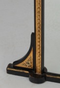W. H. ROCKE & Co. of MELBOURNE antique overmantle mirror in ebonised and gilt frame with hand-painted crest, circa 1880, bearing oval retailer's plaque on reverse "W. H. Rocke & Co., Melbourne", 162cm high, 144cm wide - 6
