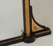 W. H. ROCKE & Co. of MELBOURNE antique overmantle mirror in ebonised and gilt frame with hand-painted crest, circa 1880, bearing oval retailer's plaque on reverse "W. H. Rocke & Co., Melbourne", 162cm high, 144cm wide - 7
