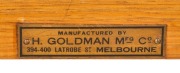 HARRY GOLDMAN of Melbourne, important exhibition carver armchair, figured eucalypt, circa 1924, - 4