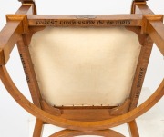 HARRY GOLDMAN of Melbourne, important exhibition carver armchair, figured eucalypt, circa 1924, - 5