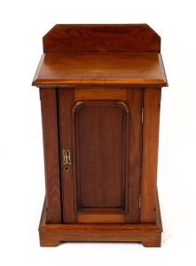 An Australian blackwood single door pot cupboard with brass handle, late 19th century, 78cm high, 46cm wide, 32cm deep