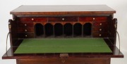 An early casuarina beefwood Colonial Australian secretaire&nbsp;with cross banded and string inlay decoration, interior fitted with compartments and drawers, Sydney origin, early 19th century. - 2