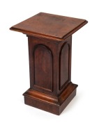 An antique English mahogany pedestal with tilt-top storage compartment, circa 1880, 71cm high, 45cm wide, 45cm deep - 2