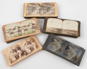 VARIOUS PUBLISHERS: Group of eighty-eight stereo cards, comprising twenty-seven H. C. White cards, eighteen International View Co. cards, eleven Griffith & Griffith cards, twenty-one Keystone View Company cards, and eleven Ingersoll View Company cards. (88 cards)