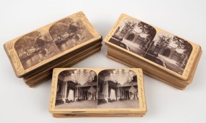 VARIOUS PUBLISHERS: Group of one hundred stereo cards issued by publishers such as B. W. Kilburn, J. F. Jarvis, Universal Photo Art Co., and many, many others. (100 cards)