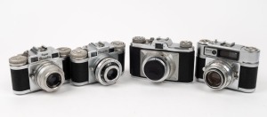 BRAUN CARL: Four c. 1950s viewfinder cameras - two different Paxette models, one Super Paxette, and one Gloriette. (4 cameras)