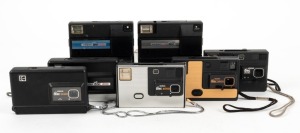 KODAK: Seven c. 1980s disc-film cameras - one Tele Disc, one Disc 2000, one Disc 3500, one Disc 3600, one Disc 4000, one Disc 4100, and one Disc 6000. (7 cameras)