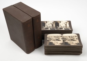 UNDERWOOD & UNDERWOOD: Ninety-two 'Italy Series' stereo cards in maker's cloth-lined box with accompanying booklet, c. 1903. (92 cards)