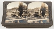 KEYSTONE VIEW COMPANY: Complete set of one hundred 'World War through the Stereoscope Volume I & II' stereo cards in maker's cloth-lined box, c. 1918. (100 cards) - 2
