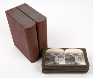 STEREO TRAVEL COMPANY: Forty-seven 'France'-series stereo cards in maker's cloth-lined box, c. 1900. (47 cards)