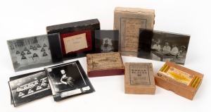 Sixty-eight 16.5 x 12cm or smaller glass plate negatives, featuring Prahran Social Club, nuns at convent, family portraits, and many others, packed into five original negative boxes.