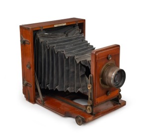 LANCASTER: 'Meritoire' 8½ x 6½" plate field camera, c. 1888, with Ross London 216mm Xpres Coated f4.5 lens [#201794].