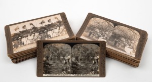 ROSE STEREOGRAPH COMPANY: Fifty-five stereo cards featuring views of Japan, China, Korea, and several European and Pacific Island nations. (55 cards)