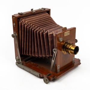 MEYER & WANNER: 13 x 18cm plate field camera, c. 1900s, with Beck Rectilinear 8 x 5 9" lens [#2749].