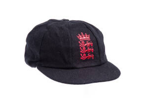 BEN HOLLIOAKE'S ENGLAND A CAP & SHIRTS: Cap with Crown over Three Lions embroidered in red; shirts (4) also with Crown over Three Lions in red, one with Tetley sponsor's logo, others with Vodafone logo.