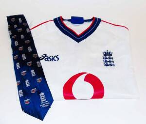 BEN HOLLIOAKE"S ENGLAND CRICKET CLOTHING, noted England training shirts (17 - various); England training shorts (8); England ODI trousers; England training trousers; England track suits (2) & extra trousers (2); all weather track suit; England T-shirts (4
