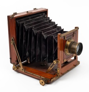 ETAH LONDON: 'Etah' 4¾ x 6½" field camera, c. 1910, with Thornton-Pickard Rectoplanat lens.