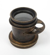 CL&Eacute;MENT & GILMER: 'Wide Angle&nbsp;8&frac12; x 6&frac12;' brass lens, c. 1890s, with focal length of approx. 4.5cm and lens diameter of approx. 3.5cm.