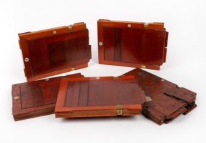 THORNTON-PICKARD: Group of five 3 x 4 double-dark slides. (5 items)