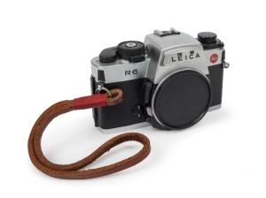 LEITZ: Leica R6 SLR camera body [#1771241], c. 1988, with body cap and wrist strap.