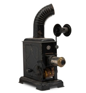 ERNST PLANK: Children's magic lantern, c. 1890s, height 27cm.