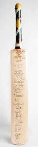 ENGLAND V SRI LANKA, full size Cricket Bat endorsed "17th December 2002, England vs Sri Lanka, D/N at the Gabba" with 25 signatures including Nasser Hussain, Paul Collingwood, Andy Caddick, Sanith Jayasuriya & Chaminda Vaas.