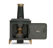 ERNST PLANK: Children's magic lantern, height 23.5cm, in maker's box with nine glass slides, c. 1890s. - 5