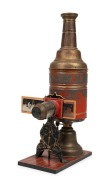 MAX DANNHORN: Children's magic lantern, height 35cm, in maker's box with ten glass slides,&nbsp;c. 1898. - 3