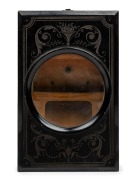 28 x 17.5 x 8cm folding graphoscope with magnifier lens, photograph holder, and carved floral decorative pattern. - 2
