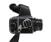 HASSELBLAD: Circa 1970 Hasselblad 500 C/M SLR camera [#RI1295285] with Planar 80mm f2.8 lens, in flight case with&nbsp;a large number of Hasselblad&nbsp;accessories: one Sonnar 250mm f5.6 and one S-Planar 135mm f5.6 lens, three additional camera backs, two bellows, - 3