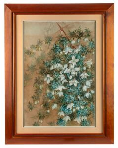 MARIAN ELLIS (ELLIS) ROWAN (1848-1922), (untitled white blossoms), watercolor and gouache, signed upper right "Ellis Rowan", 54 x 37cm, 75 x 50cm overall