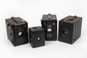 ZEISS IKON: Four c. 1930s Box Tengor cameras - one Baby Box 54/18, two 54/2 models with differing rear elements, and one 6 x 9 model. (4 cameras)