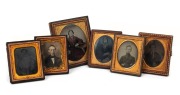Group of six&nbsp;assorted mid-19th century portrait photographs, comprising five ambrotypes and one daguerreotype. (6 items)