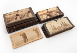 UNDERWOOD & UNDERWOOD: Forty-three stereo cards together with maker's box marked 'Grand Canyon Arizona' containing an additional eighteen cards focused on that topic. (61 cards in total)